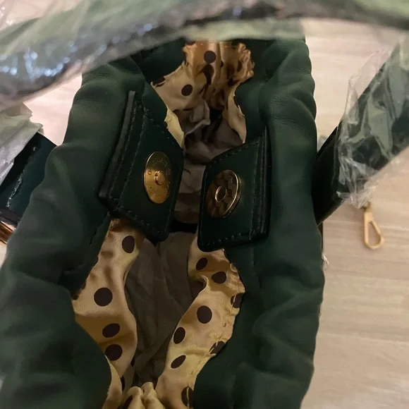 Melie Bianco Dark Green Mini Bucket Bag - Picture 4 of 5